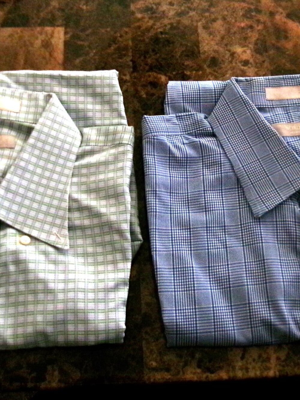 Lot of 2 NORDSTROM SMARTCARE Cotton Button-Down Long Sleeve Shirts 17 1/2 X 33